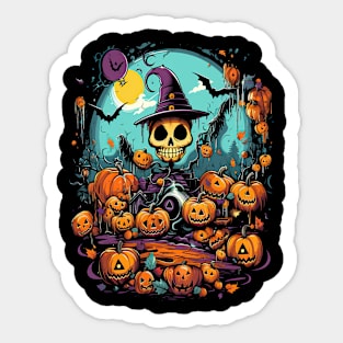 Creepy Halloween Scarecrow Sticker